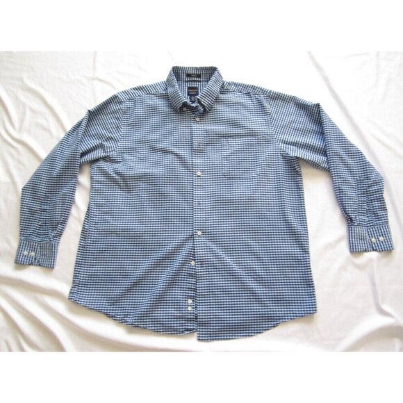 Men's Dockers Buttery Street Gingham Button Up Long Sleeve Shirt Sz XL (MT301) - Picture 1 of 7
